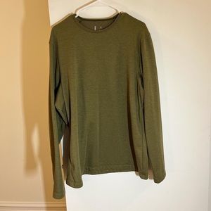 Arc’teryx fleece lined long sleeve khaki shirt